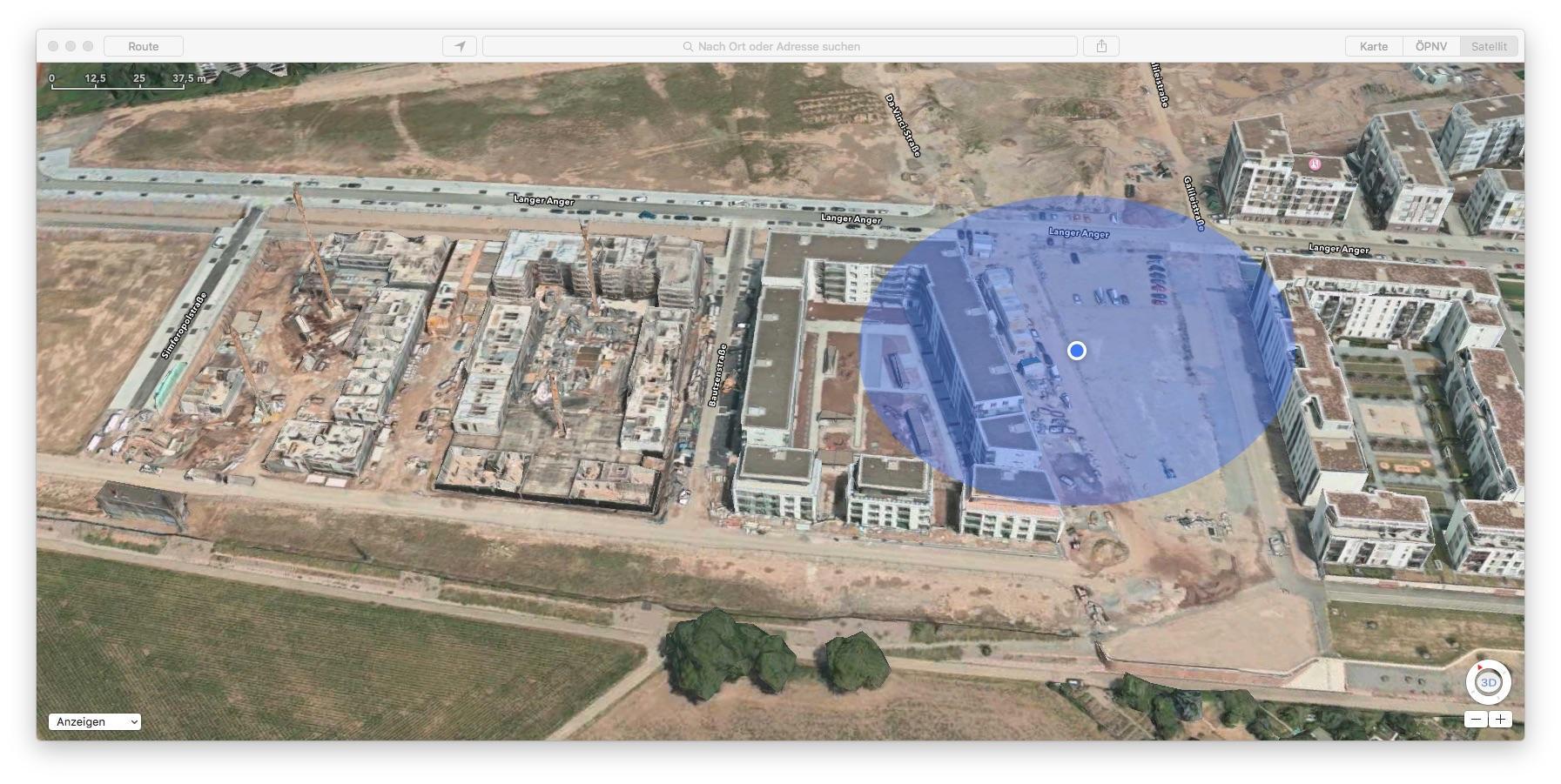 Apple-Maps-Bahn­stadt