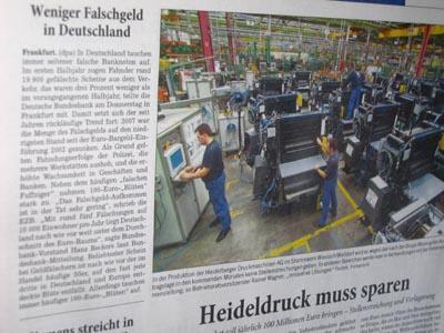 RNZ-Artikel zu Heideldruck