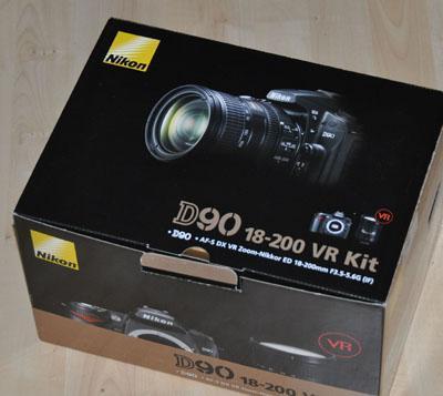 Nikon D90 verpackt