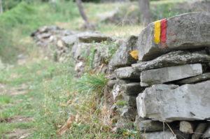 Trockenmauer in Les Alauzas, Ardèche