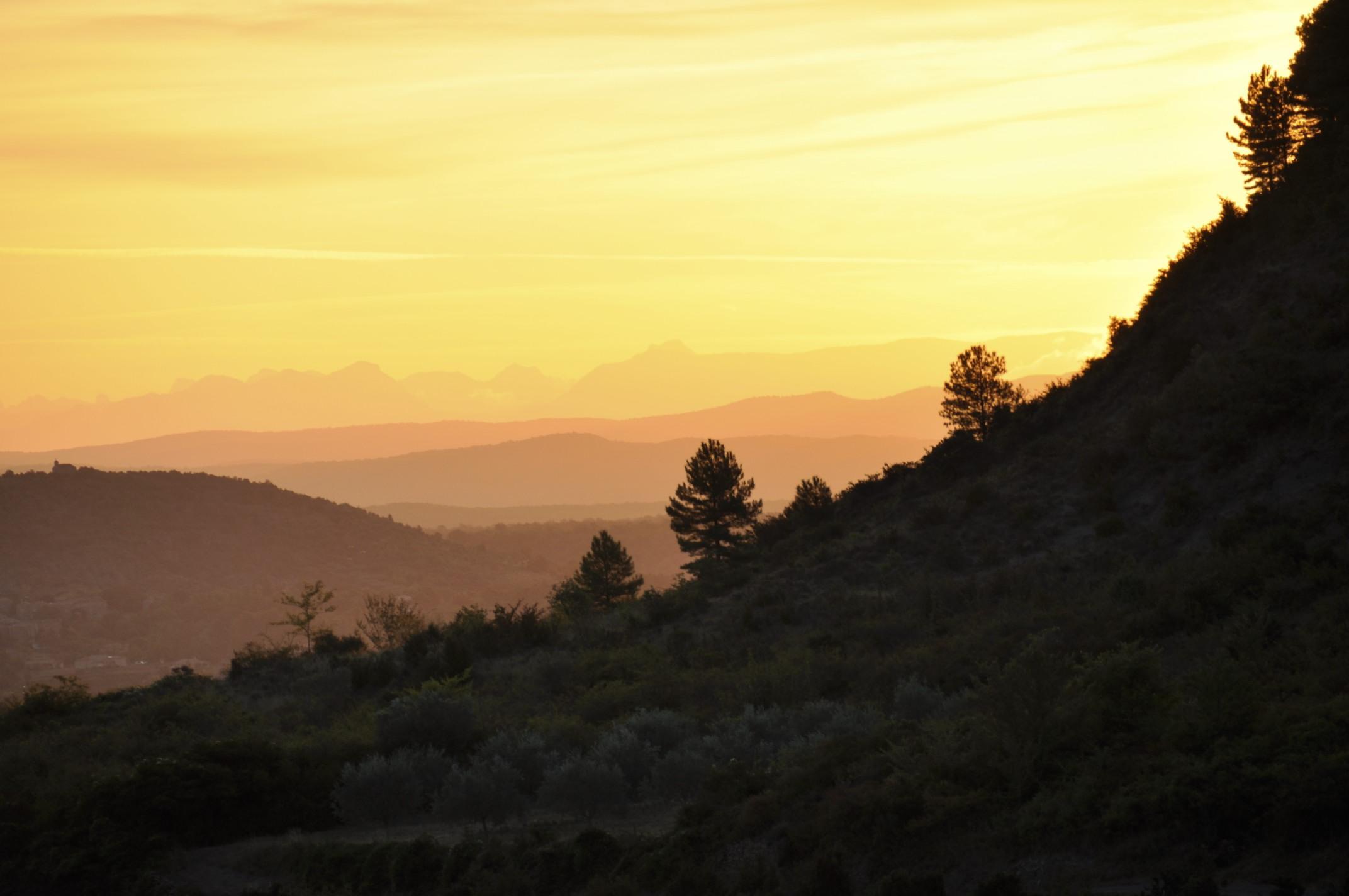 Sonnenuntergang am Chassezac