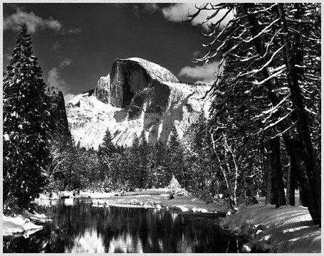 Ansel Adams -Half Dome and Merced River